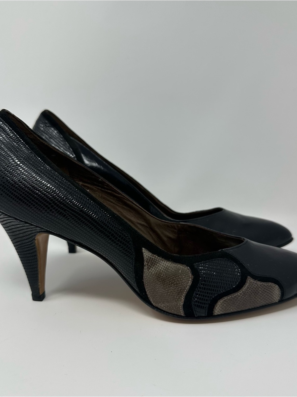Bally faux snakeprint heels